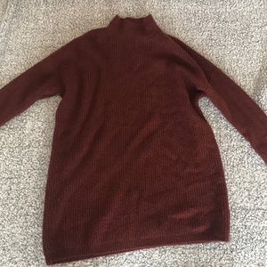 long turtle neck sweater